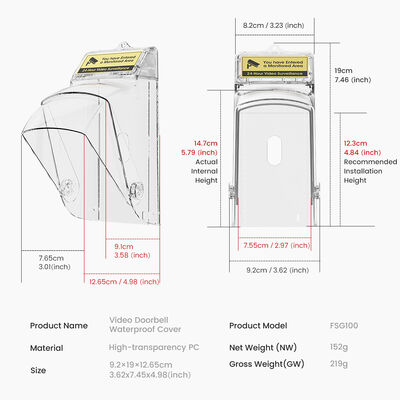 زنگ در ویدیویی SMATRUL پوشش ضد آب باران در فضای باز طراحی قابل چرخش یادآوری ضد سرقت سازگار با زنگ در ویدیویی دسترسی به در