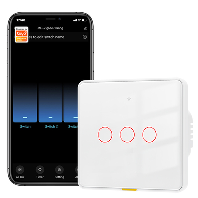 قیمت خوب Tuya Zigbee Switch بدون سیم خنثی100-250v برنامه صوتی الکسا Google Home بدون تهویه نیاز به Smart Home Light Touch EU Switch آنلاین