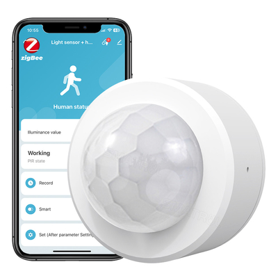 قیمت خوب Tuya Zigbee 3.0 PIR Motion Detector حسگر روشنایی 2 در 1 حسگر هشدار ضد سرقت امنیتی حسگر نور هوشمند آنلاین