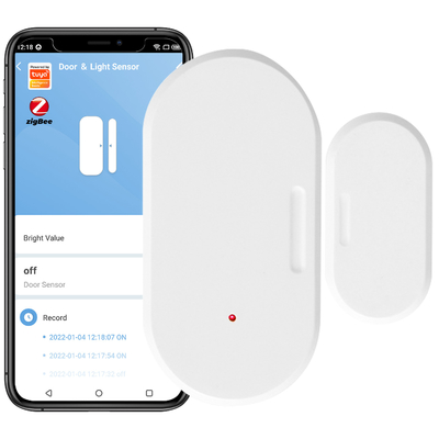قیمت خوب Tuya Smart Zigbee Door Sensor+Light Sensor نورپردازی روشنایی شناسه پنجره کشویی بی سیم باز/بسته 2 در 1 آنلاین