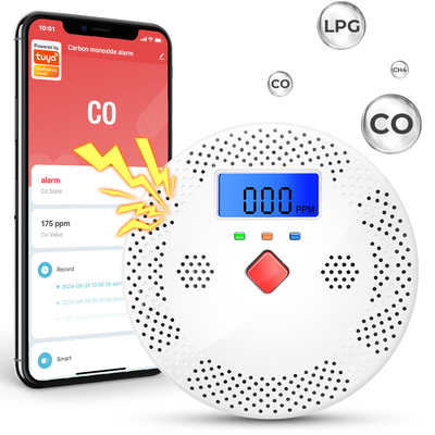 قیمت خوب تویا وای فای دیتکتور مونوکسید کربن مانیتور کیفیت هوا هوشمند CO صدا نور آلارم دیتکتور ال سی دی صفحه نمایش دیجیتال خانه کیفیت هوا آنلاین