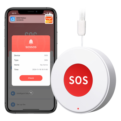قیمت خوب Tuya WIFI Smart SOS Call Button بی سیم پرستار پیجر سیستم تماس هوشمند پرستار تماس بزرگ سال آگاه بیمار سیستم کمک زندگی هوشمند آنلاین