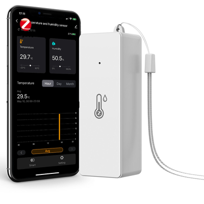 قیمت خوب Tuya ZigBee3.0 سنسور هوشمند دما و رطوبت، باتری، مینی هیگرومتر داخلی، کار با الکسا، Google Home آنلاین
