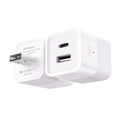 قیمت خوب Tuya Smart WiFi Mini Power Adapter قابل حمل 5V Micro USB & Type-C شارژر پلاگ با کنترل APP، دستورات صوتی، زمان بندی، پشتیبانی الکسا برای نوار های نور آنلاین