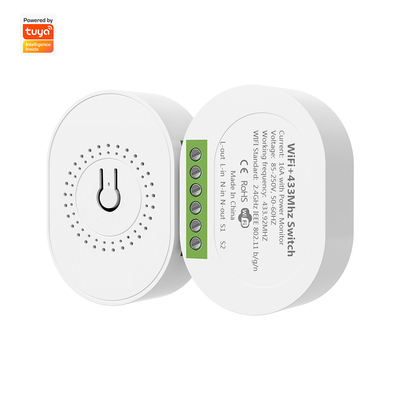 قیمت خوب SMATRUL 16A Smart Power Monitor Breaker Tuya WiFi و RF433 سوئیچ بی سیم مینی دو طرفه ماژول تایمر کار با Google Home و الکسا آنلاین